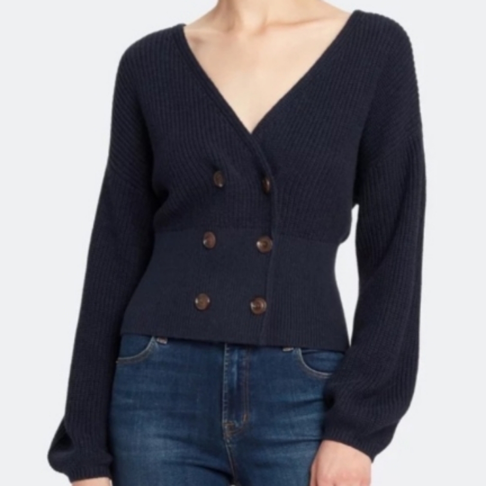 Billie The Label Revolve Madeleine Sweater Cardigan cotton wool blend